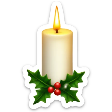 christmas candle sticker