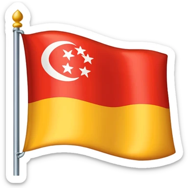 Türk Devletleri Teşkilatı (TDT) veya eski adıyla Türk Dili Konuşan Ülkeler İşbirliği Konseyi (Türk Konseyi) bayrağı ile emoji sticker