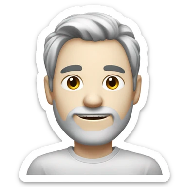 male,with real white skin,gray-white gradient hair,Sharp teeth, black eyes,disheveled medium hair sticker