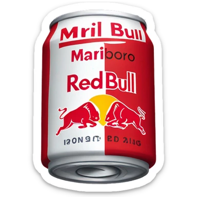 Marlboro red Bull  sticker