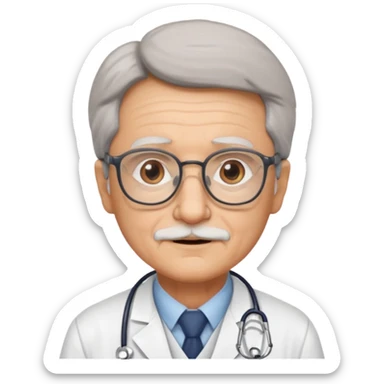 old doctor no stethoscope sticker