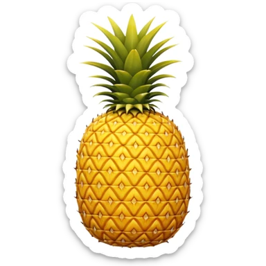Upside down pineapple with no background sticker