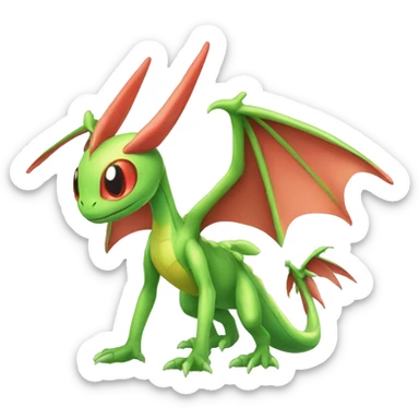 Full body shiny colorful Flygon-Scyther-grovyle sticker