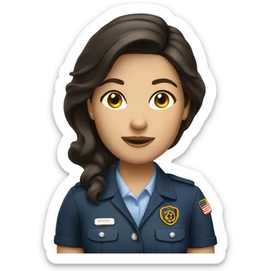 Brunette dispatcher  sticker