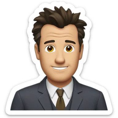 Chandler bing saying hello sticker