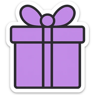 A lavender gift present for a woman sticker