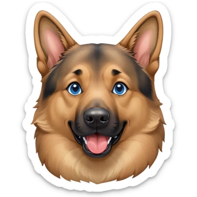 Germand sheperd mixed with a chow with visble blue spots on tongue sticker