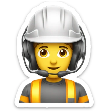 Electricista casco amarillo sticker