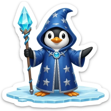 Penguin Wizard sticker