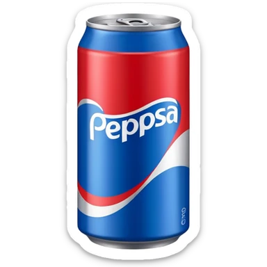 simplistic emoji of a Pepsi can, minimal details, bold colors, no text sticker