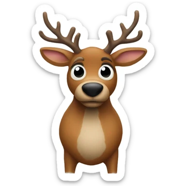 Rankin style Rudolph the red nosed reindeer  sticker