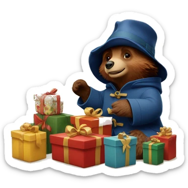 Paddington opening presents sticker