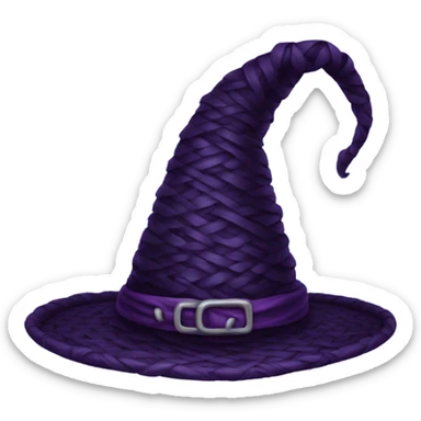 Woven witch hat sticker