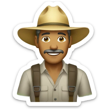 A colombian coffee farmer sticker