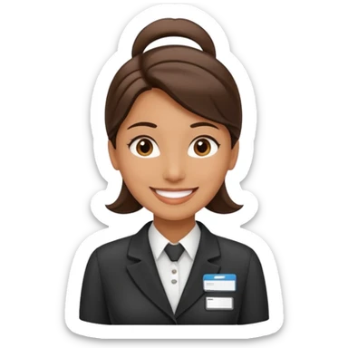 hotel receptionist sticker