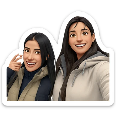 smiling girl outdoors with boys sticker