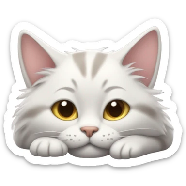 Sleeping cat sticker