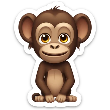 Monkey wearing Mickey Mouse ears sticker