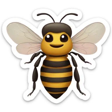 Honeybee heart sticker