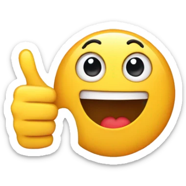 Heart face and thumbs up sticker