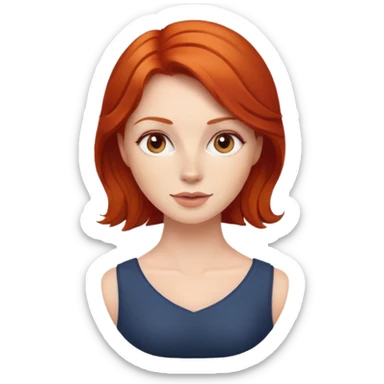 Mujer peliroja sticker