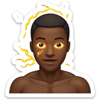electric bending black man sticker