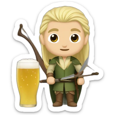 Legolas à l'apéro sticker