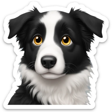 Border collie puppy eyes sticker