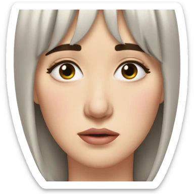 Dakota Johnson with a tear running down her eyes and a sad expression sticker