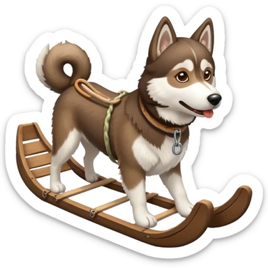 dog sled sticker