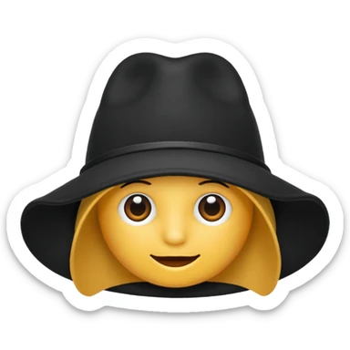 black hat no human sticker