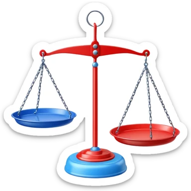 Hanging Balance Scale red blue  sticker