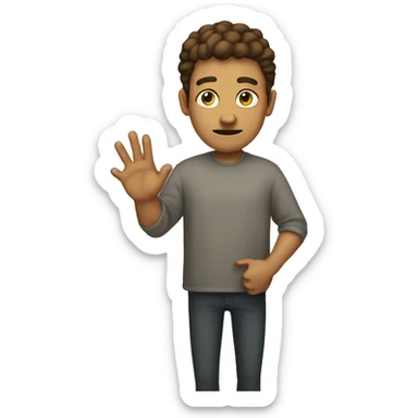 loser sign hands sticker