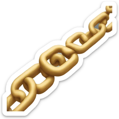 a chain with a gap in middle sticker
