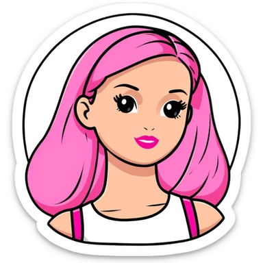 Barbie logo sticker