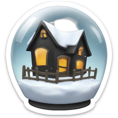 halloween snow globe, house, no background sticker