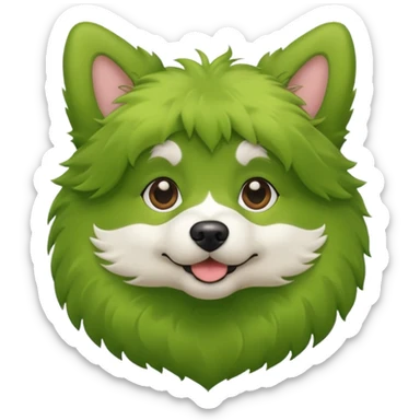 make the dogs fur green sticker