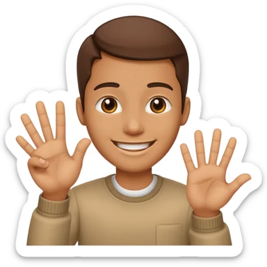 Un humain qui dit OK sticker