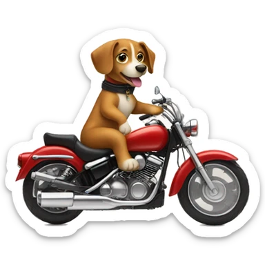 winner dog riding on a motorcycle  sticker