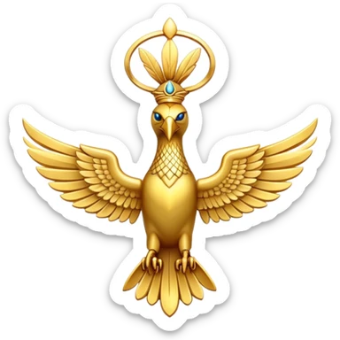 Gold Faravahar emoji   sticker