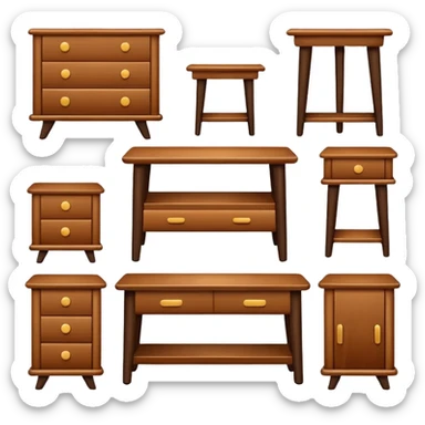 fancy modern wooden furniture set sticker