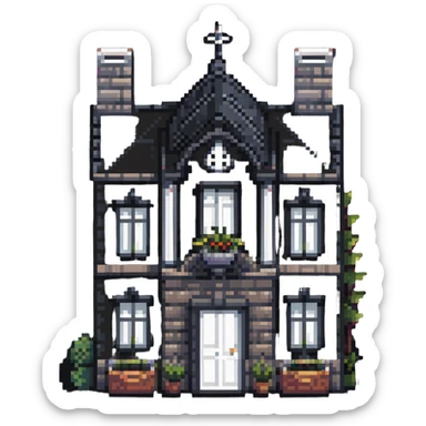 large mansion with garden sticker