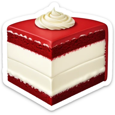 Red velvet cake slice  sticker