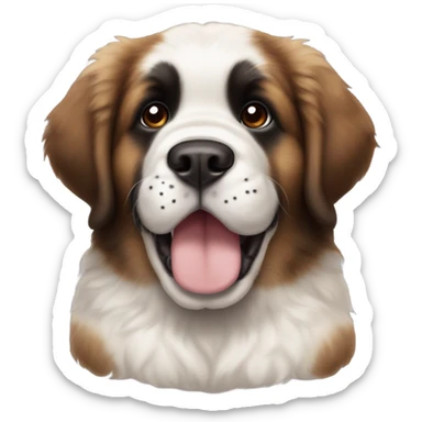 A Saint Bernard puppy sticker
