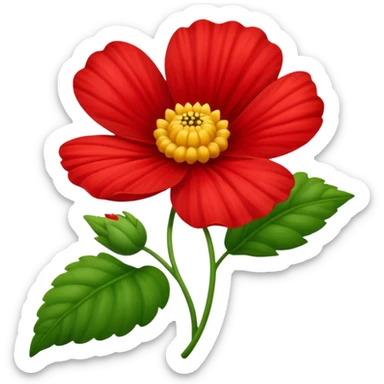 Broto de planta de flor vermelha sticker