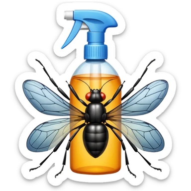 realistic bug killing spray sticker