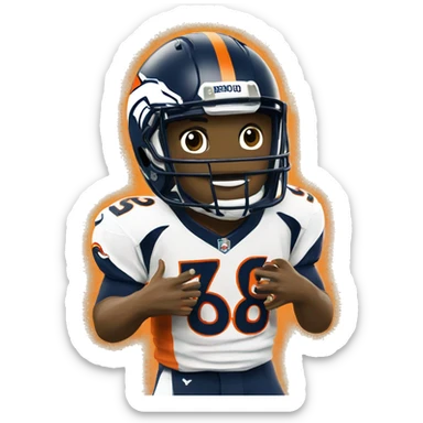 Denver broncos quarterback in gold sticker