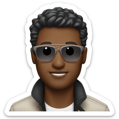 guy with cartier sunglasses  sticker