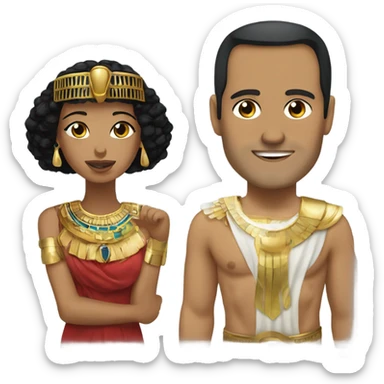julio cesar y Cleopatra sticker