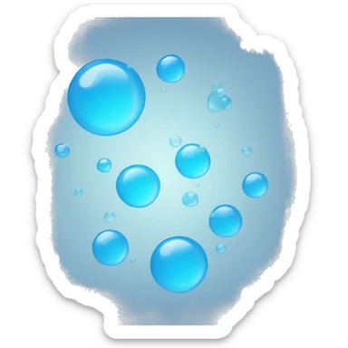 blue soap bubbles sticker